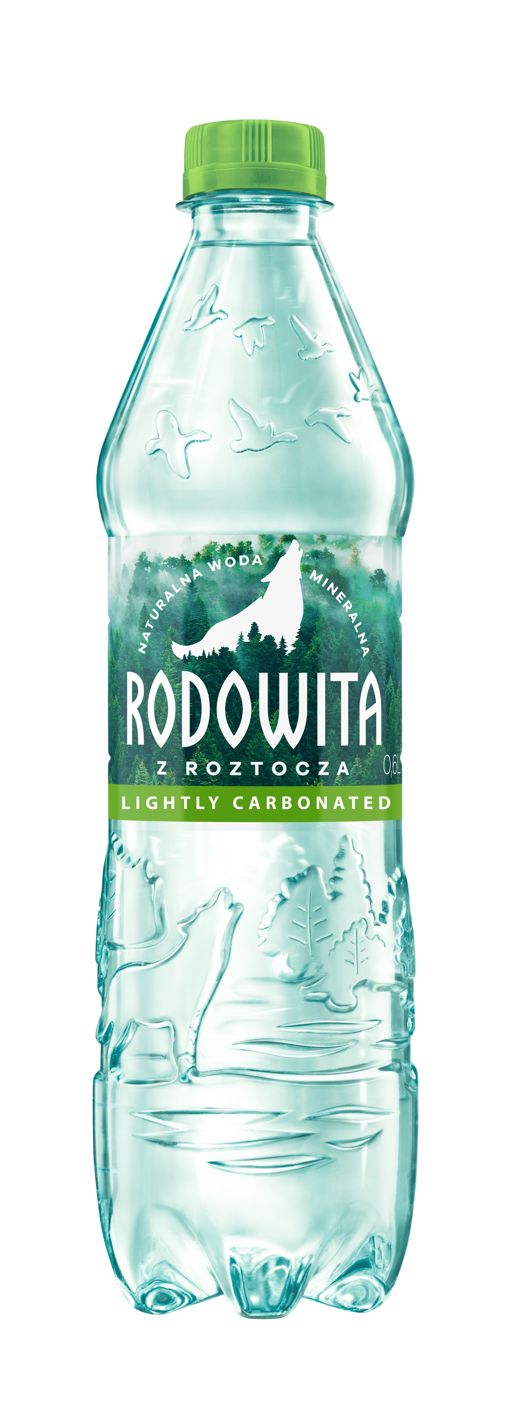 600ml 12 Bottles/Case Natural Mineral Water, Lightly Carbonated